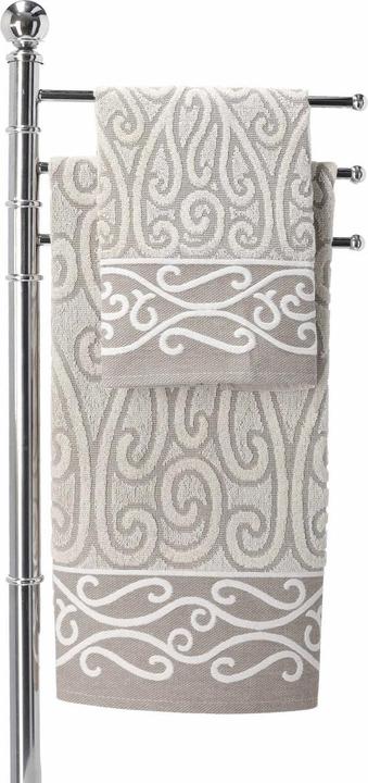Actual product image Casativo Set of 2 hand and guest towels, 100% cotton, tortora, 60 x 100 cm, 40 x 60 cm (40 x 60 cm, 60 x 100 cm)