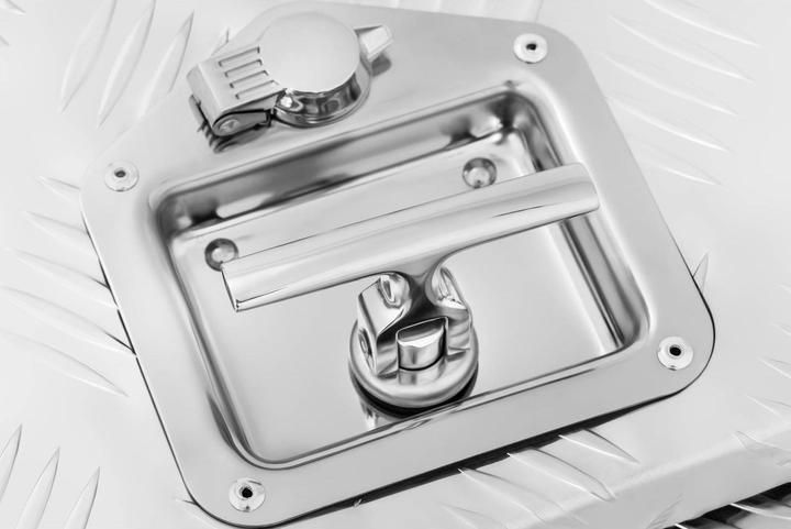 Produktbild MSW Alubox Riffelblech Alukiste Truckbox Werkzeugbox Transportkiste 45x60x45 cm 120L (45 x 60 x 45 cm, 120 l)