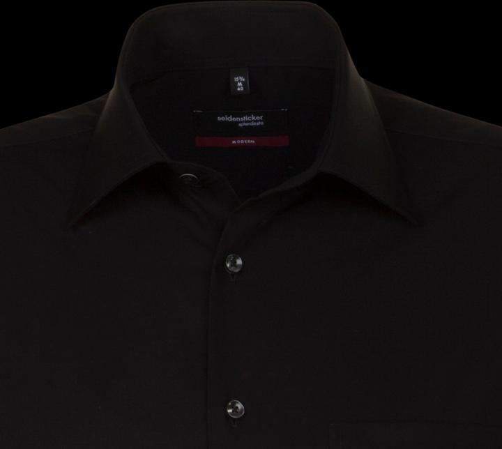 Produktbild Seidensticker Hemd Modern Fit Kent bügelfrei black (42)