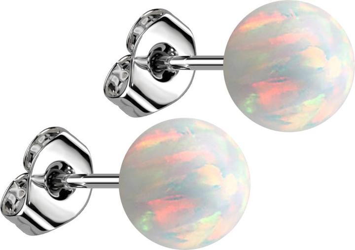 Immagine prodotto Star Piercing Orecchino con pallina opale bianca (Acciaio chirurgico 316L, senza ottone)