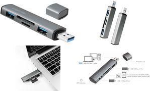 Image du produit LogiLink Lecteur de cartes USB 3.2 Hub 2-port grey (USB-A, 4 Ports)