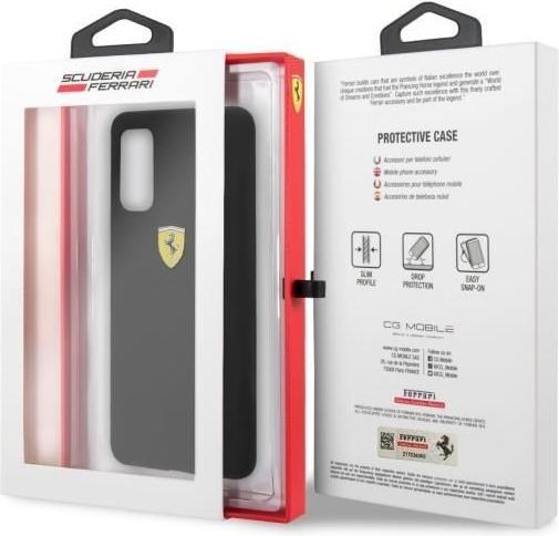 Immagine prodotto Ferrari On Track Liquid Silicone Case Shield per G980F Samsung Galaxy S20 - nero (Samsung Galaxy S20)