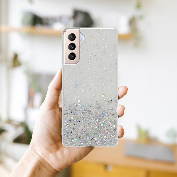 Image du produit Cadorabo Couverture TPU paillettes scintillantes (Samsung Galaxy S21+)