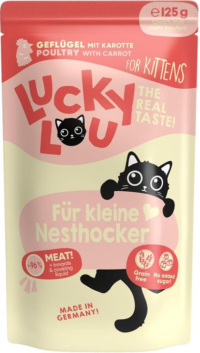 Image du produit Lucky Lou Nourriture humide pour chats (Chiot + chaton, 1 pcs, 134 g)