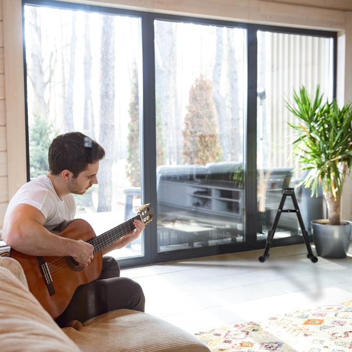Actual product image Relaxdays Guitar Stand, Foldable (Guitar, Electric guitar, Electric bass)