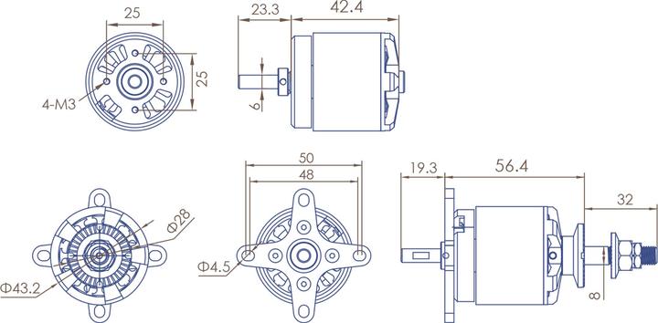 Produktbild Planet-Hobby JOKER 4250-5 V3 820 KV BRUSHLESS MOTOR