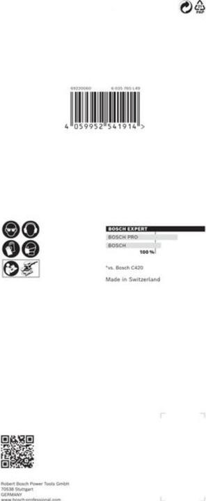 Produktbild Bosch Professional Zubehör EXPERT C470 Schleifpapier mit 8 Löchern für Schwingschleifer, 93 x 186 mm, G 40, 10-tlg. (40)