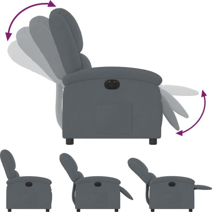 Actual product image VidaXL Recliner chair electric velvet