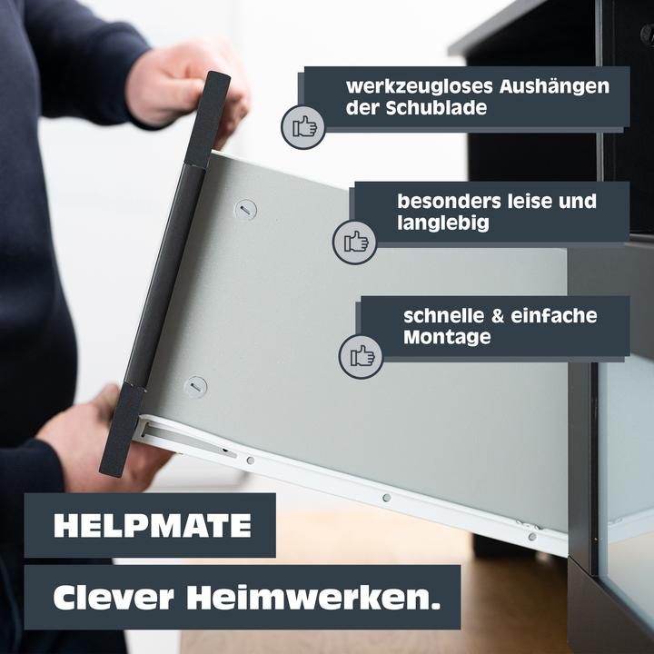 Immagine prodotto Helpmate Rollschubführung 300 mm, Teilauszug, 2 Paar