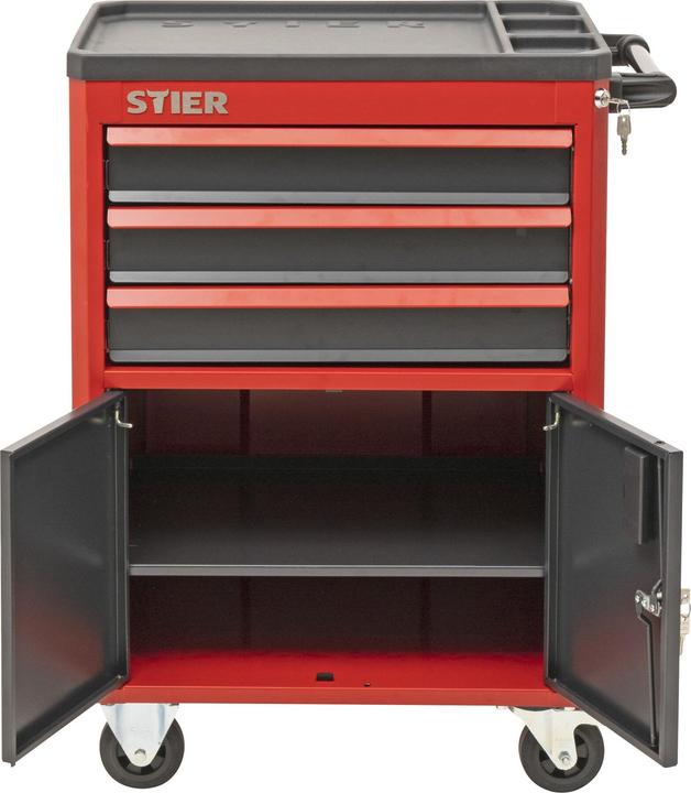 Actual product image Stier Workshop and cupboard trolley with 3 drawers (1 x)