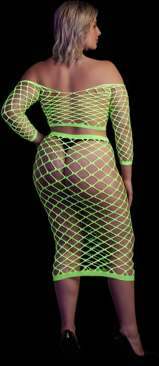 Produktbild Ouch! Long Sleeve Crop Top and Long Skirt (Plus Size)