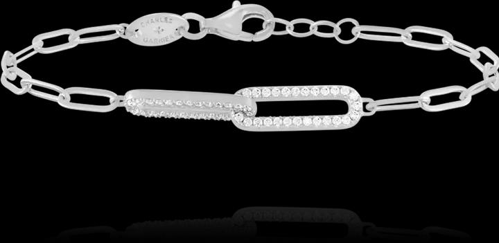Image du produit Charles Garnier Bracelet en argent, oxyde de zirkonium (20.50 cm, Oxyde de zirconium, Argent)