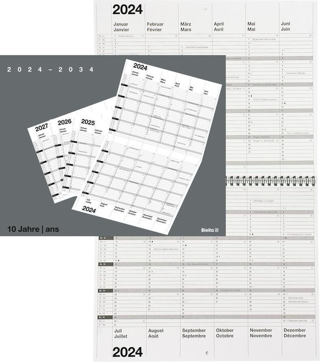 Produktbild Biella 10-Jahreskalender (24 x 30 cm, Deutsch, Französisch)