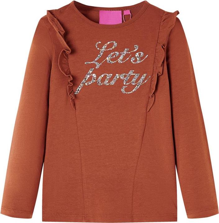 Image du produit VidaXL T-shirt manches longues enfant Cognac 140,Matière : 95% coton. 5 (140)