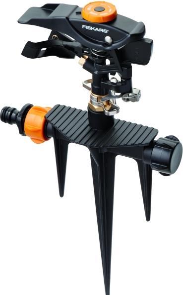 Fiskars Irrigatore a impulsi XL, con controllo della distanza, del getto e della rotazione, Univer (Irrigatori ad impulso, circolari e a settori)