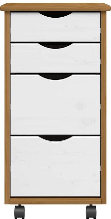 Actual product image VidaXL Rollschrank mit Schubladen MOSS Honigbraun Massivholz Kiefer