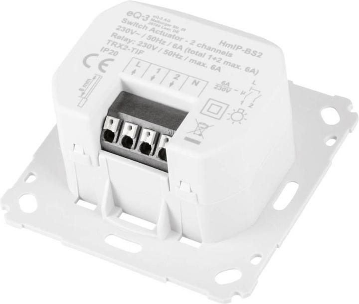 Actual product image Homematic IP Radio switch actuator 2-fold for brand switches (Switch actuator)