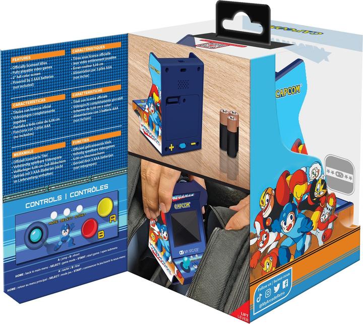 Actual product image MyArcade My Arcade Mega Man Pico Player Portable Retro Arcade (6 GAMES IN 1)