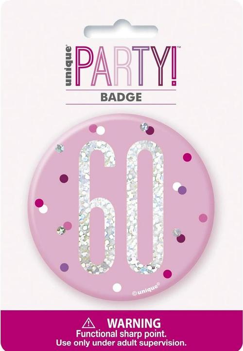 Produktbild Unique Party Nummer Abzeichen 60. Geburtstag