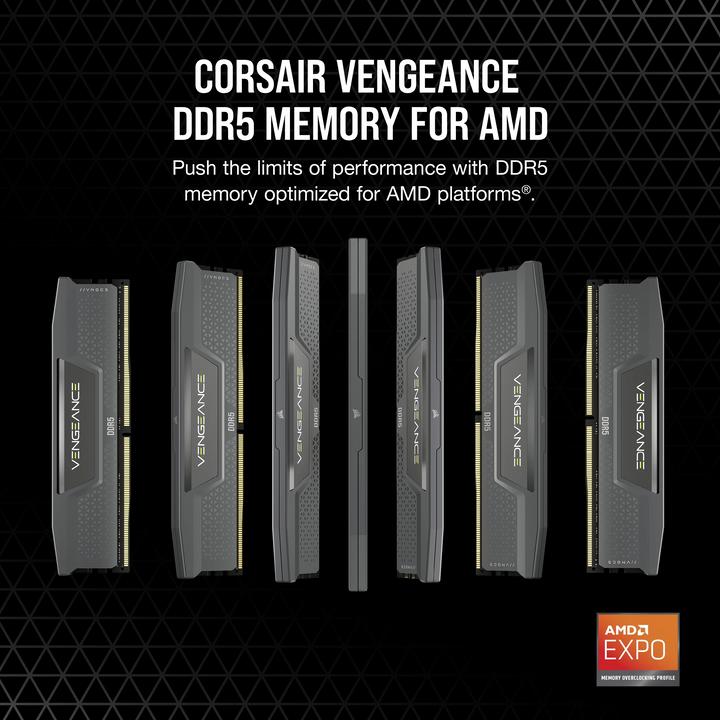 Produktbild Corsair DIMM 32 GB DDR5-6000 (2 x 16GB, 6000 MHz, DDR5-RAM, DIMM)