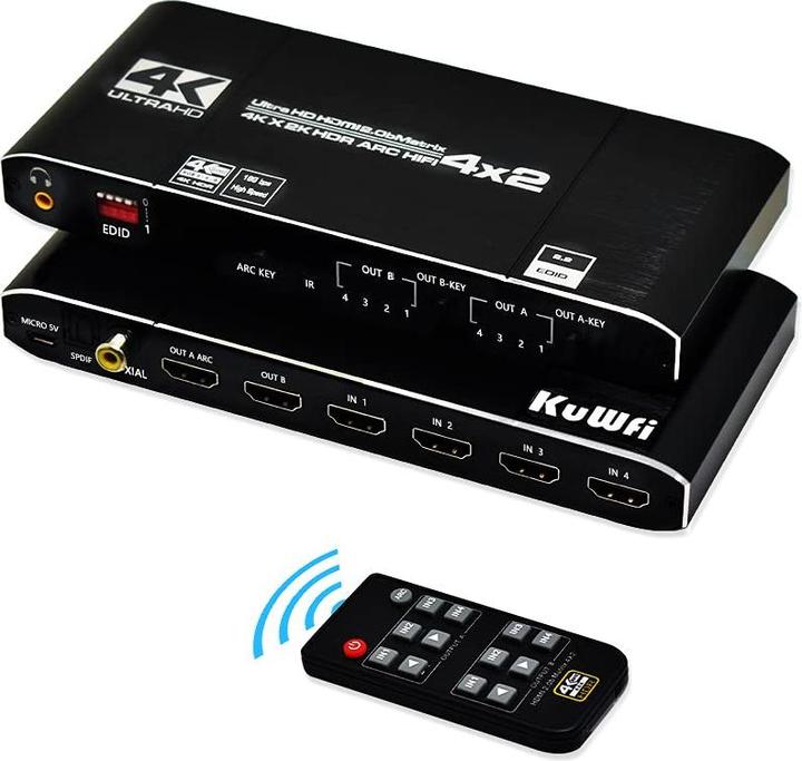 KuWFi HDMI Matrix Switch 4x2