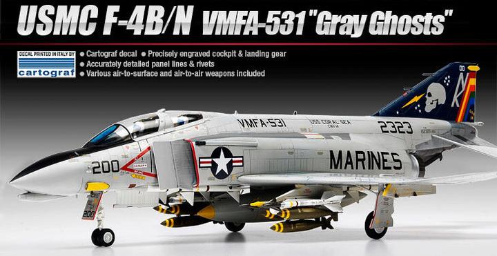 Immagine prodotto Academy 1/48 USMC F-4B/N VMFA-531 "Fantasmi grigi"