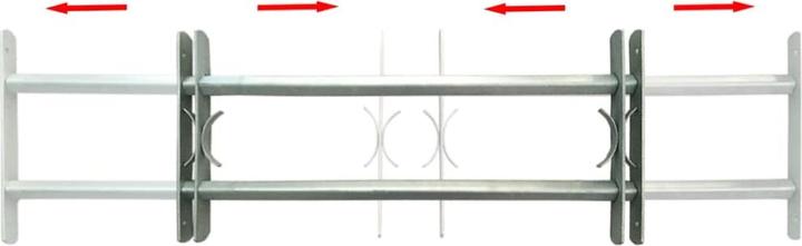 Image du produit Diverse Hardware Fenstergitter Verstellbar mit 2 Querstäben 1000-1500 mm