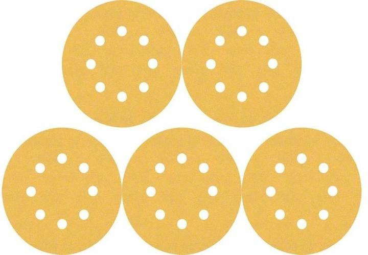 Immagine prodotto Bosch Professional Zubehör EXPERT C470 Carta abrasiva a 8 fori per levigatrice rotorbitale, 125 mm, G 180, 5 pezzi. (180)