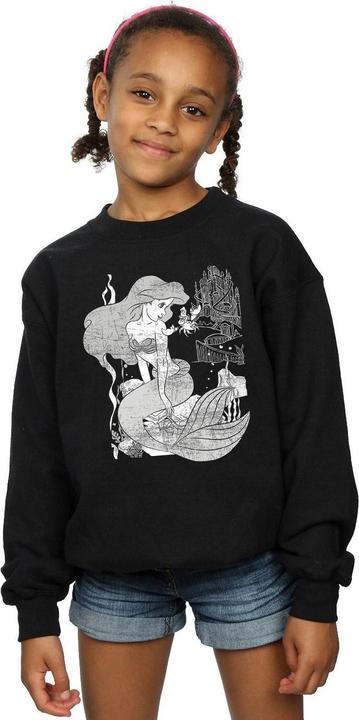 Actual product image The Little Mermaid Girls Cotton Sweatshirt (152, 158)