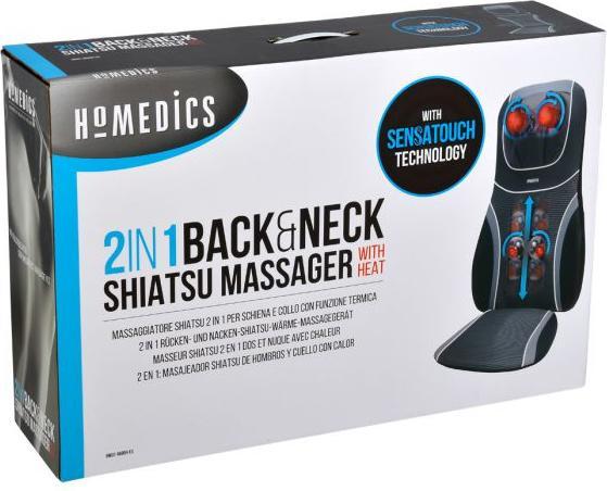 Actual product image Homedics Sensa Touch Shiatsu Massager Rear Black, Grey