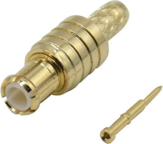 Image du produit RND Connecteur HF, MCX, Laiton, Connecteur, Droit, 50Ohm, Support de câble, Sertissage