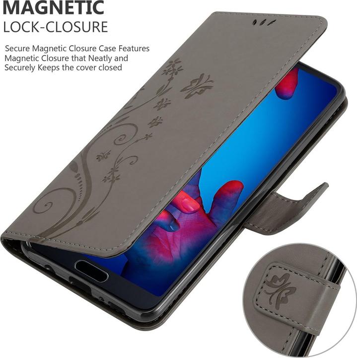 Image du produit Cadorabo Couverture du livre de fleurs (Huawei P20)