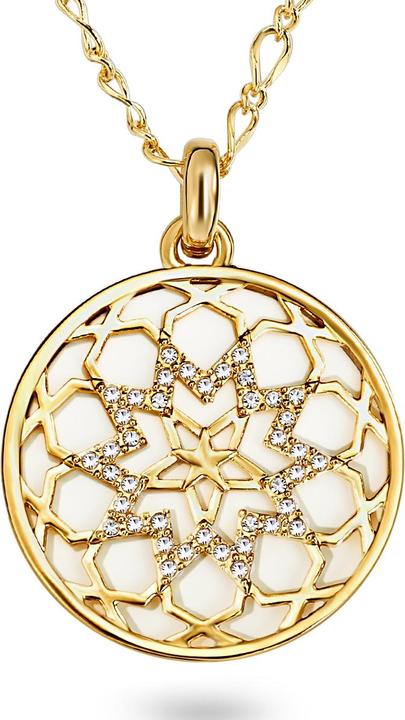 Lulu & Jane Damen Metall-Legierung verziert mit Kristallen von Swarovski® gelbgold 65,0 cm - 29217 (Metall-Legierung, 65 cm)