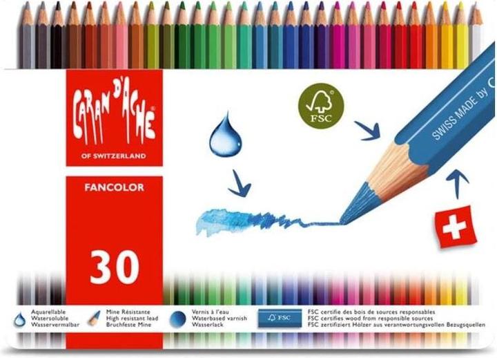 Immagine prodotto Caran d'Ache Fancolor Farbstifte Metallschachtel (Multicolore, 30 x)