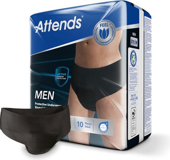 Produktbild Attends Men 3 Protective M schwarz Btl 10 Stk (10 x, M)