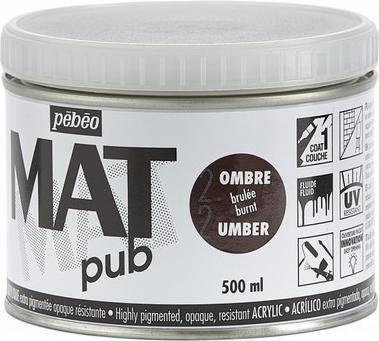Image du produit Pebeo Acrylique Mat Pub (Sienne brûlée, 500 ml)