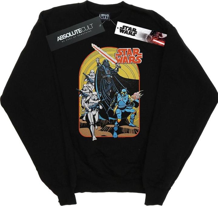 Actual product image Star Wars Mens Vintage Comic Scene Sweatshirt (L)
