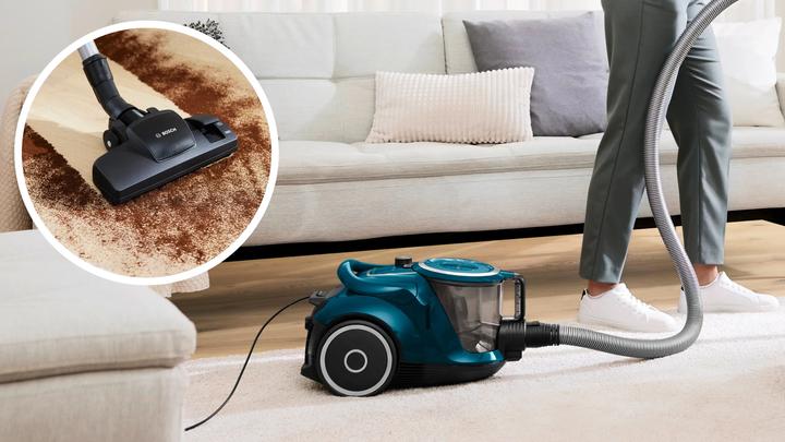 Produktbild Bosch Hausgeräte Serie 6, Beutelloser Staubsauger, ProFamily, Blau, BGC41XFMLY