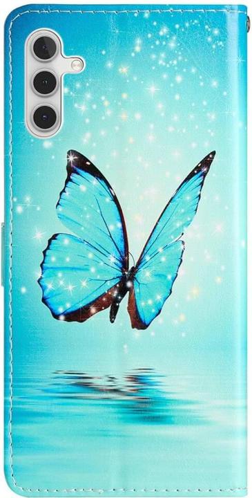 Image du produit Cover-Discount Galaxy A25 5G - Étui en cuir Papillon bleu (Samsung Galaxy A25 5G)