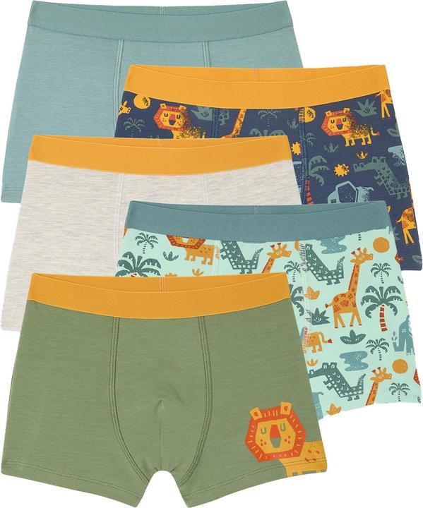 Produktbild Vertbaudet Bio-Kollektion: 5er-Pack Jungen Stretch-Boxershorts Dschungel (104, 5er Pack)