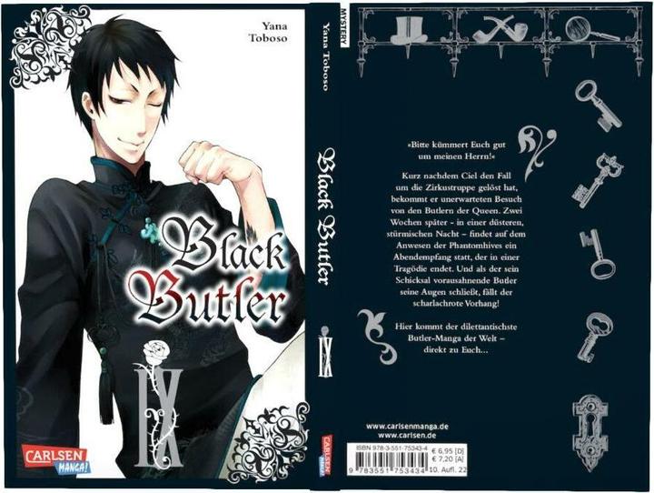 Produktbild Black Butler 9 (Deutsch, Yana Toboso, 2011)