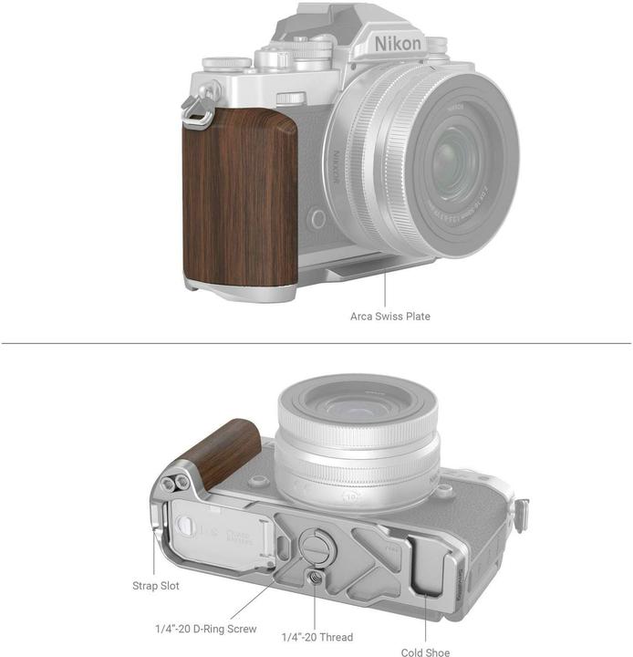 Image du produit SmallRig 4803 Poignée en bois en forme de L pour Nikon Z fc (Argent) (Poignée)