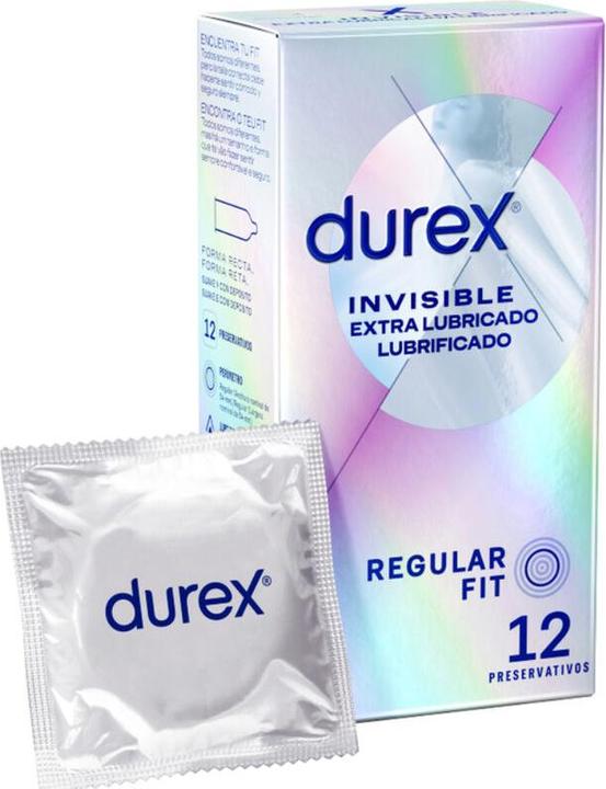 Produktbild Durex Unsichtbare Extra Geschmierte 12 Einheiten (12 Stk.)