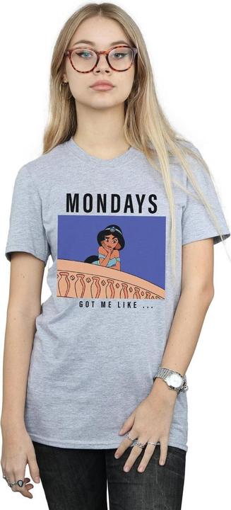 Immagine prodotto Disney Princess Jasmine Mondays Got Me Like Maglietta Ampia Donna (3XL)