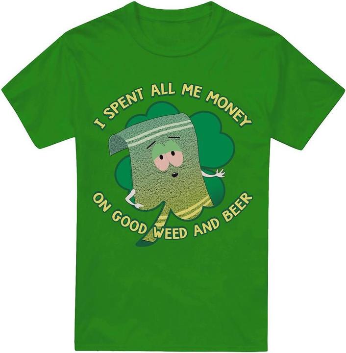Immagine prodotto Ubisoft Spent Money Maglietta Giorno di San Patrizio Towelie Uomo (L)