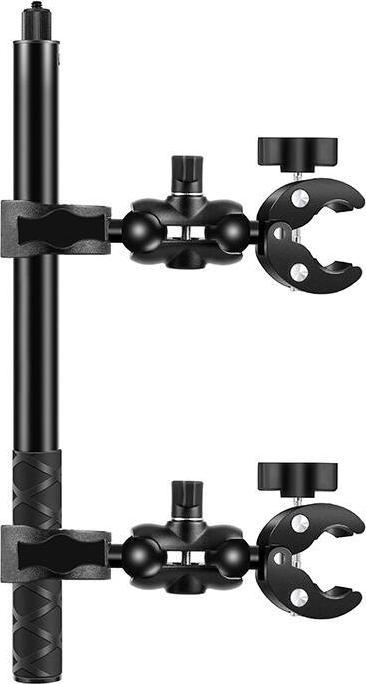 Produktbild Puluz Motorcycle/bicycle mount with two clamps and selfie stick 150 cm (Drohnenhalterung)