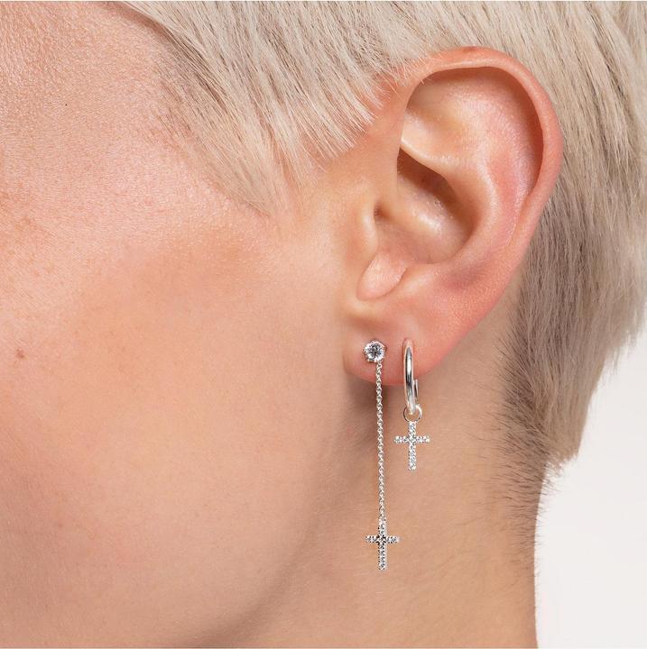 Produktbild Thomas Sabo Einzel Creole mit Kreuz Anhänger Silber (925er Silber)