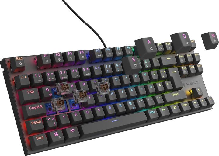 Produktbild Genesis Gaming Tastatur THOR 303 TKL brown kabelgeb. DE (DE, Kabelgebunden)