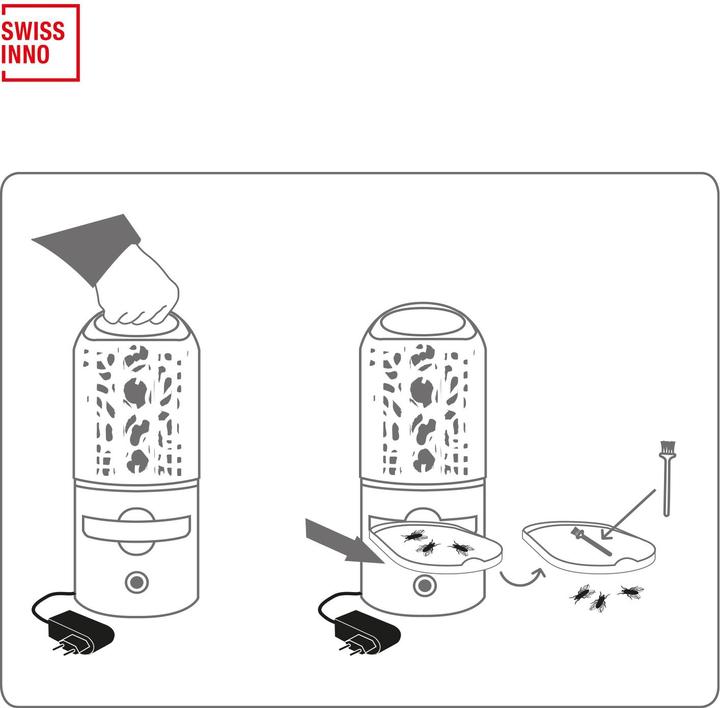 Actual product image Swissinno Mobile Insekten-Falle 4 Watt LED wiederaufladbar