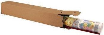 Actual product image Transpak Carton 1-wall Quattropack Premium Dimensions 105x105x1100mm Quality 1.3B brown Automatic bottom (10 x)